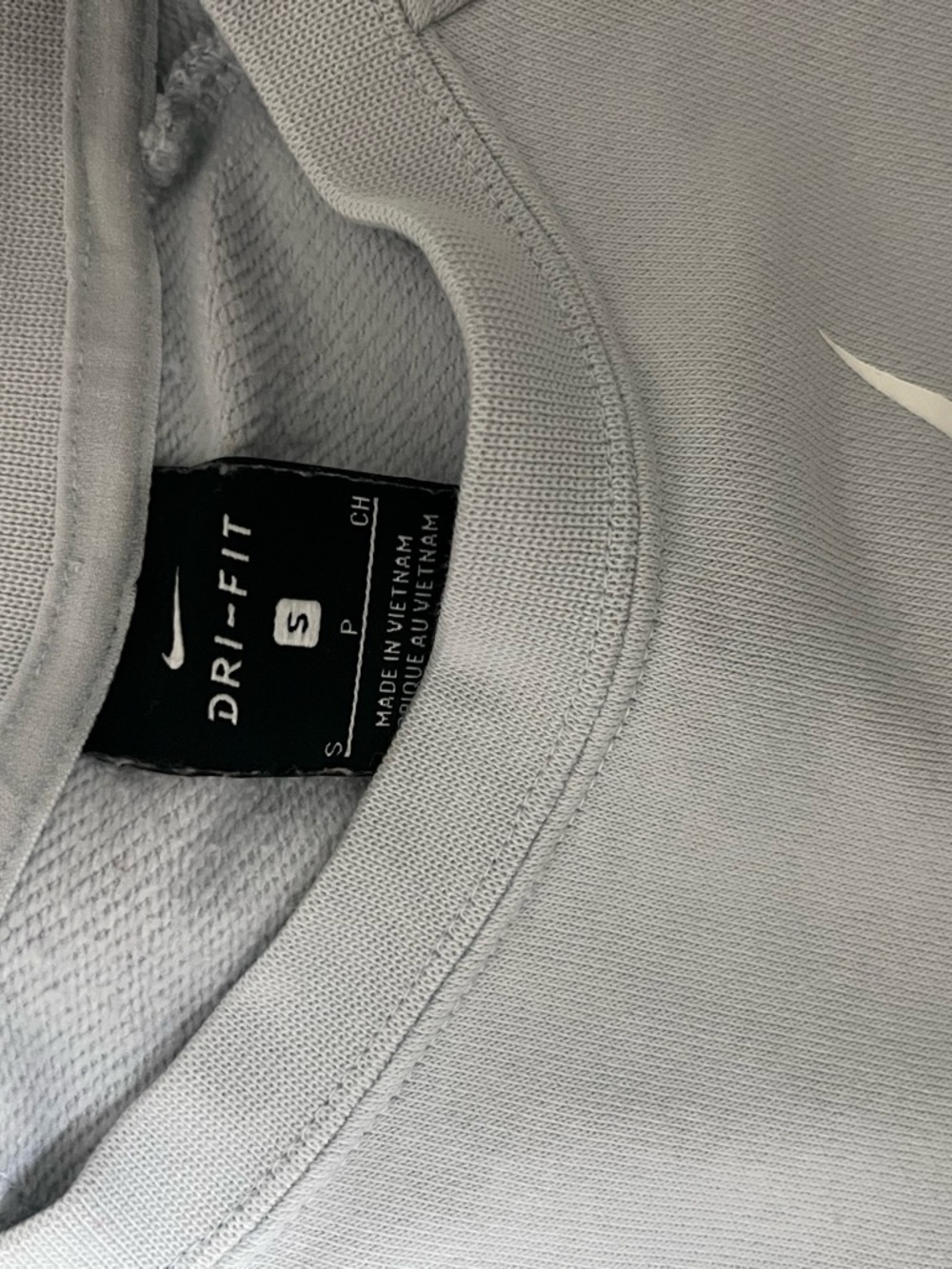 Nike Women's Pale Blue Cropped Swoosh Pullover - Picture 4 of 4